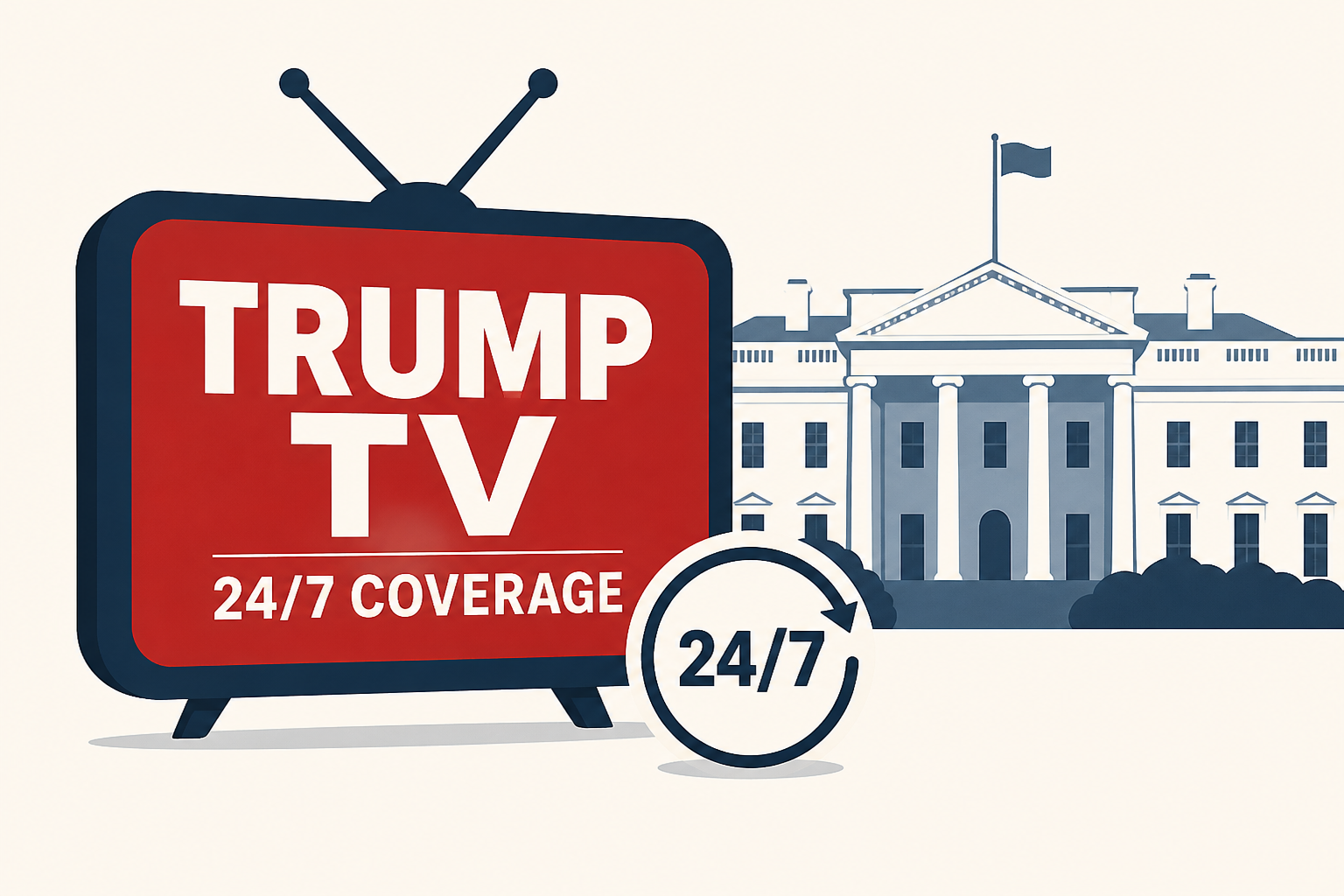 New Trump TV promises 24/7 coverage of White House events : NPR