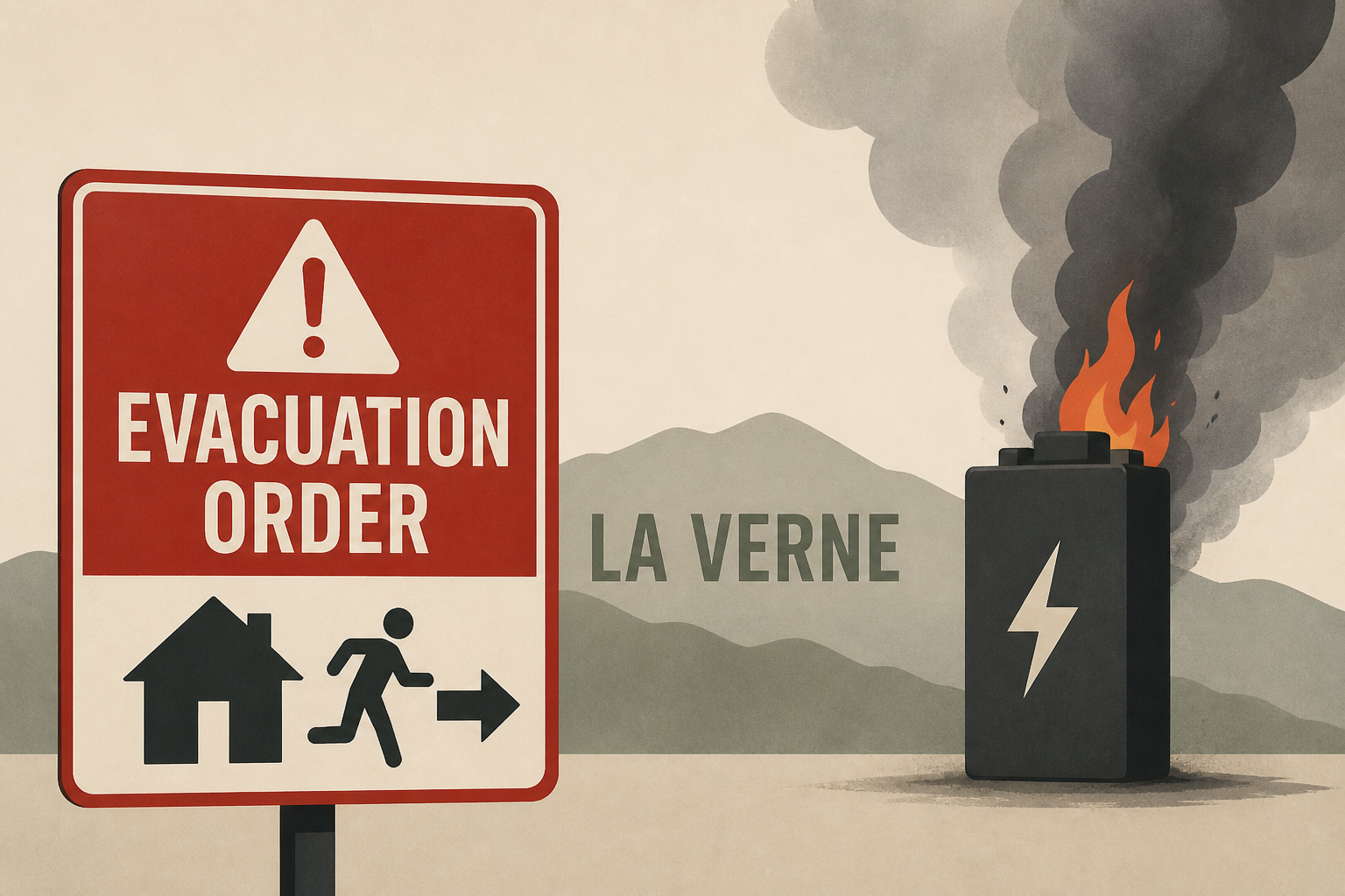 Evacuation orders issued in La Verne after hazardous lithium-ion fire