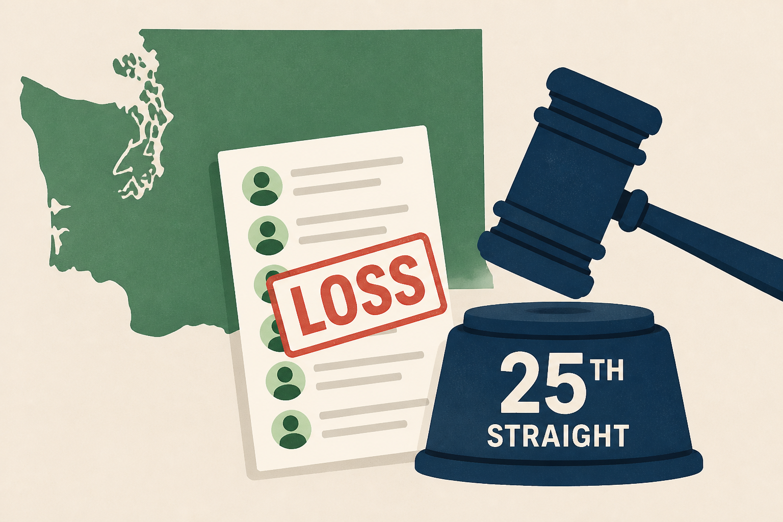 Washington state hands Trump DOJ its 25th straight voter roll loss