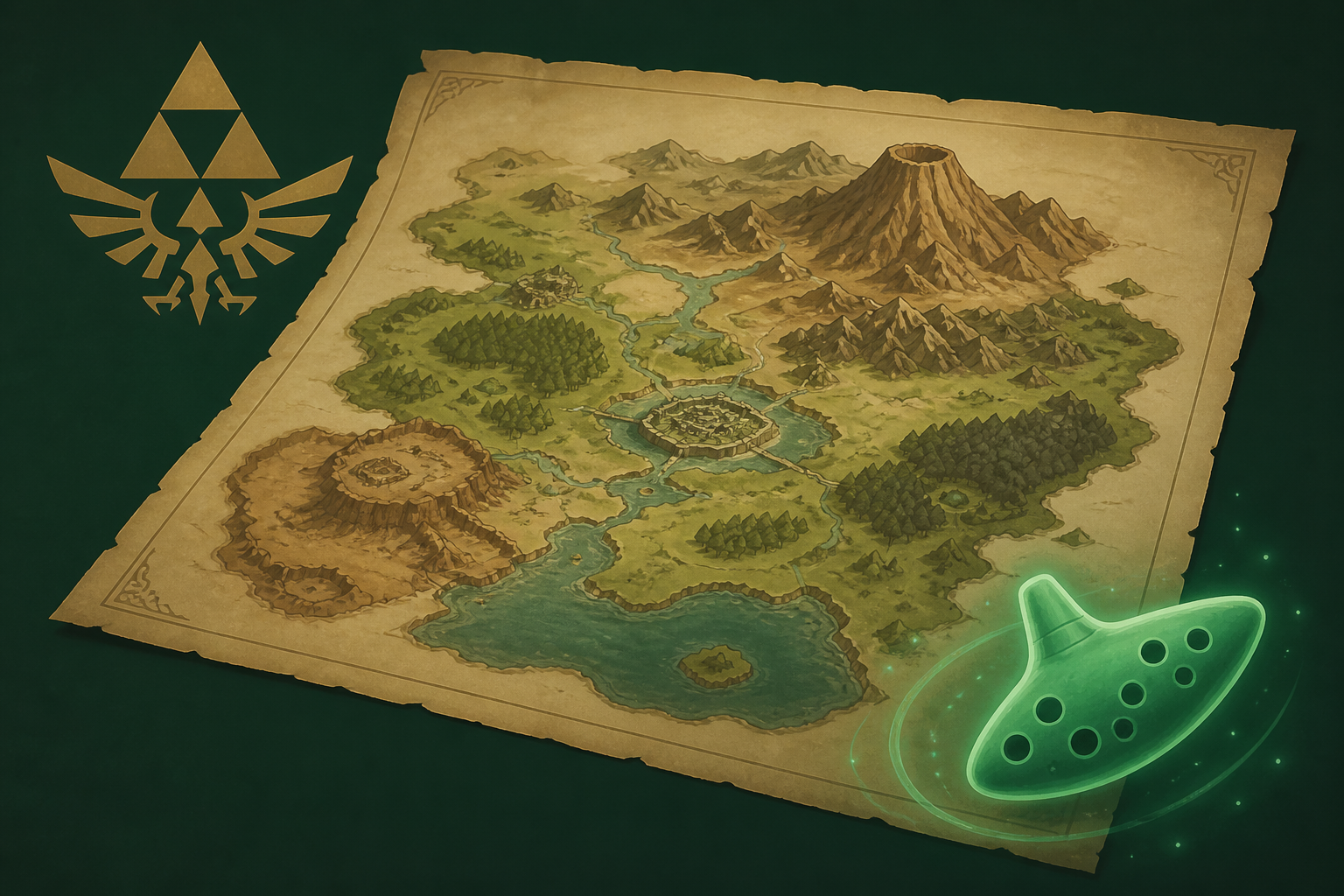 The Legend of Zelda: Ocarina of Time remake’s world map revealed