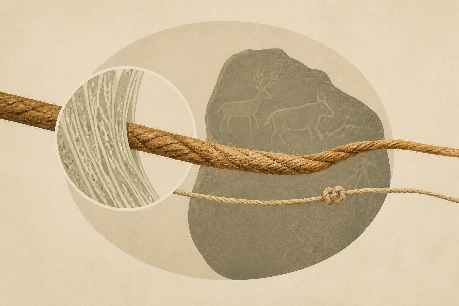 Rope, twine and thread: Invisible technologies of the Stone Age