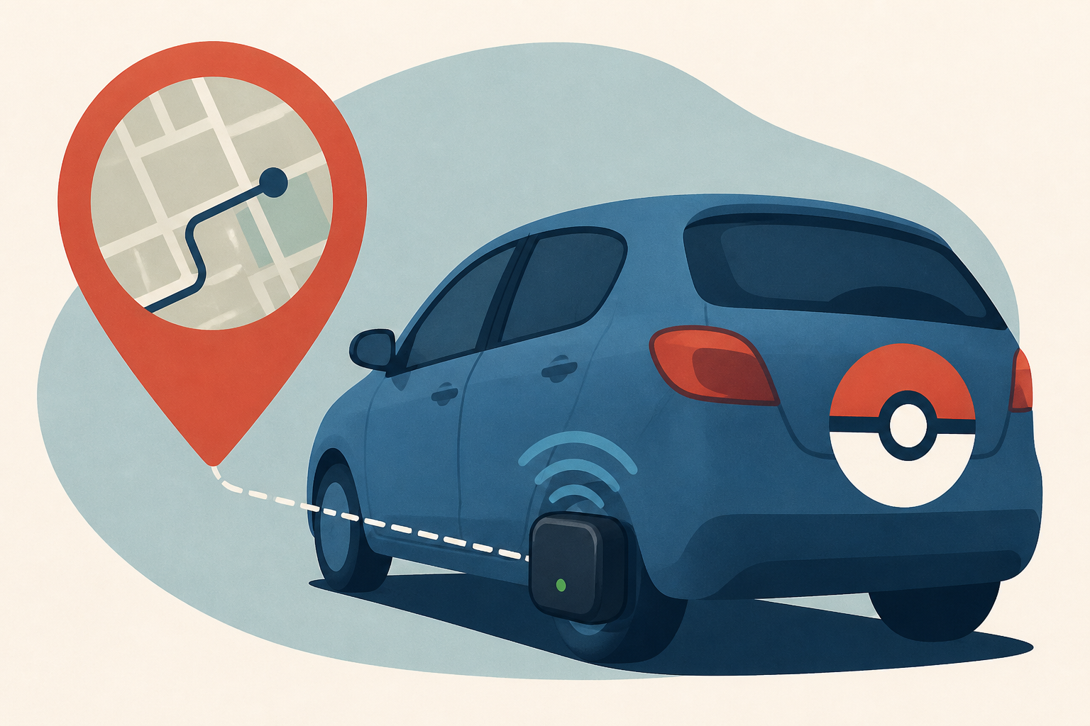 Old Put Tracker On Pokémon Delivery Driver's Car