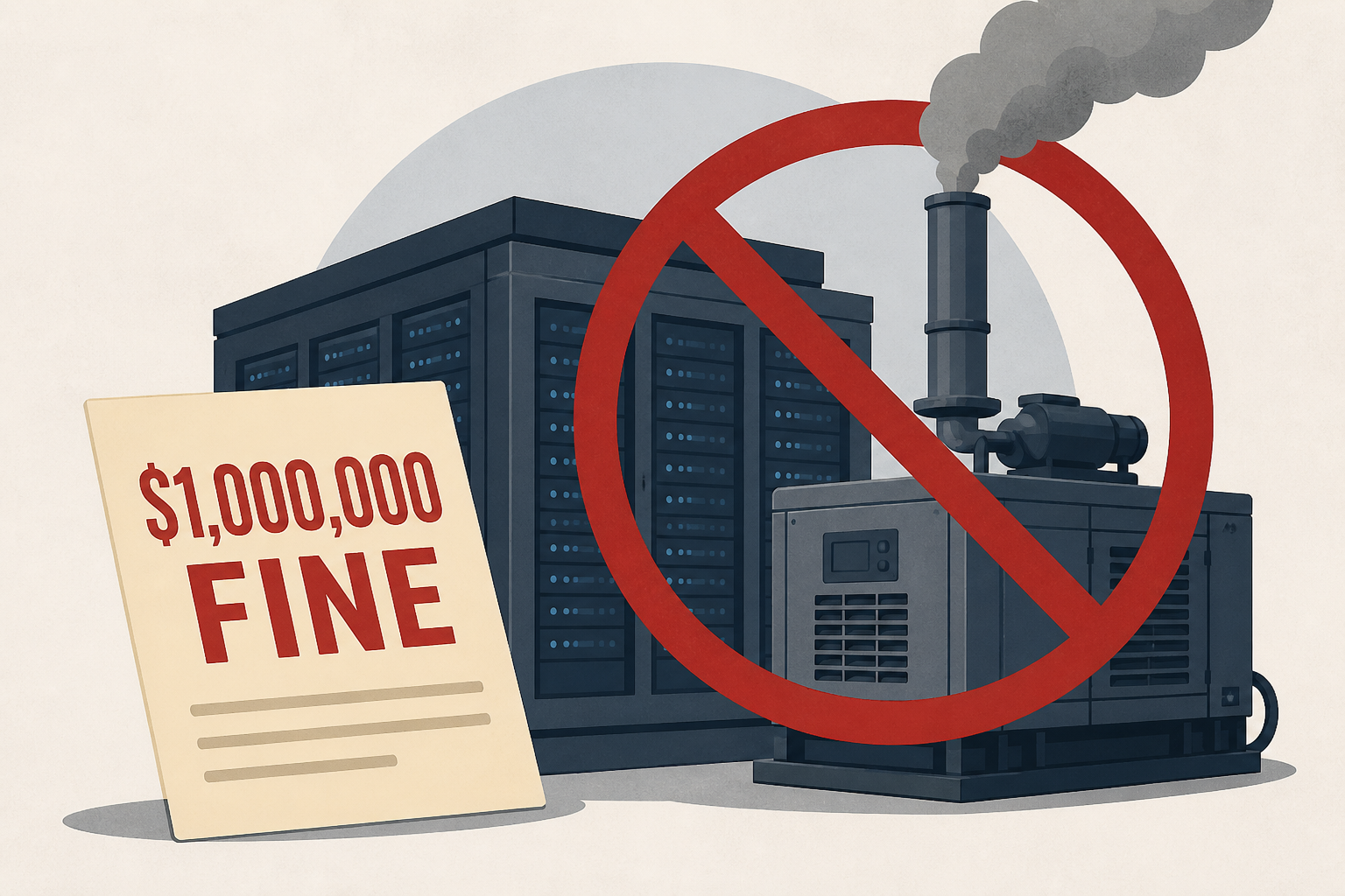 NJ fines data center $1 million for illegally powering facility with gas generators