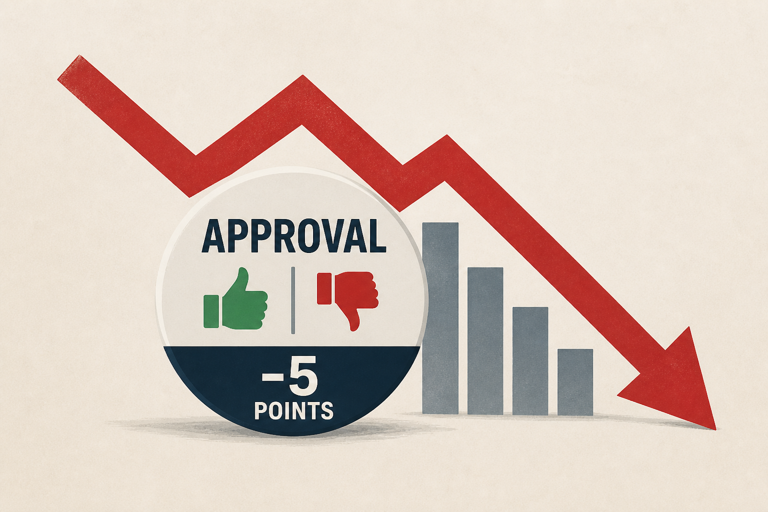 Trump approval drops 5 points in new poll