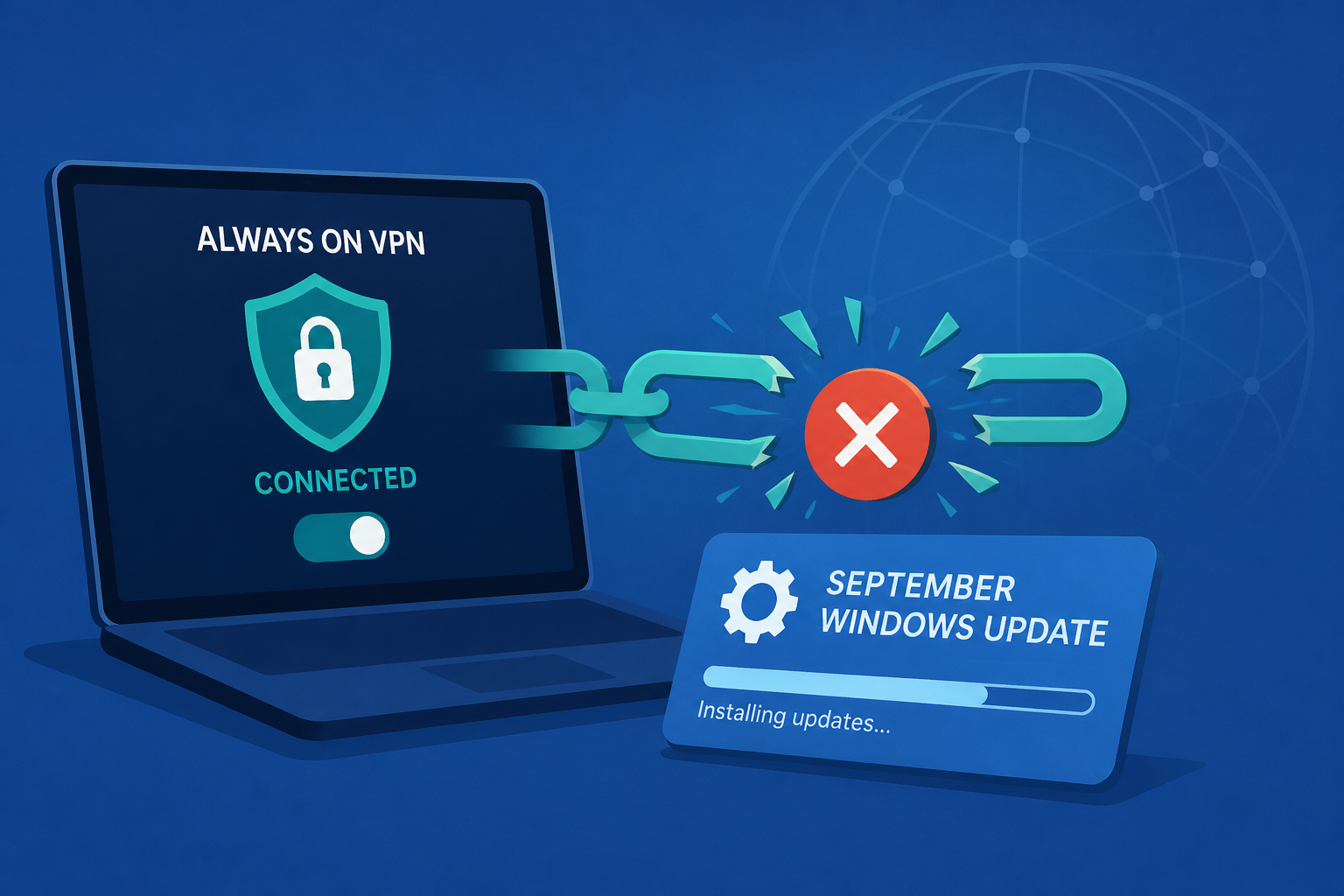 Microsoft: September Windows updates break Always On VPN connections