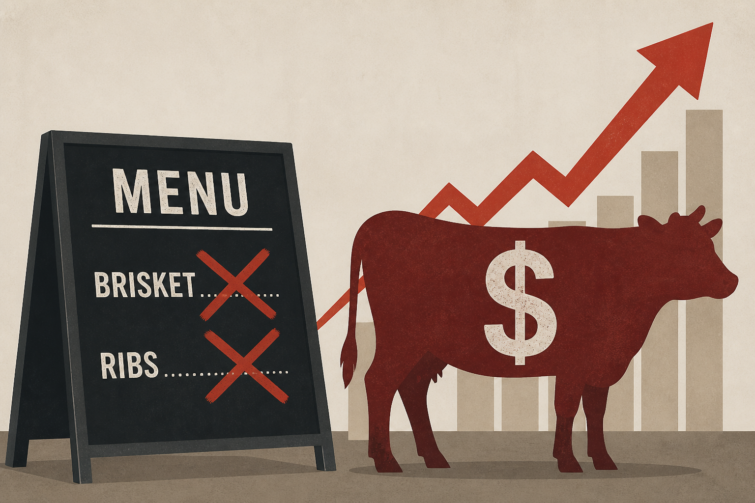 Some barbecue restaurants are pulling brisket and ribs from their menus due to high beef prices
