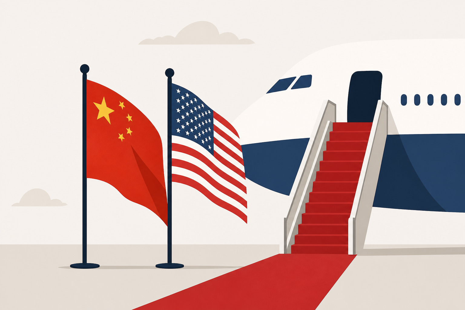 China's Xi kicks off state visit to Washington with a rare planeside welcome from Trump