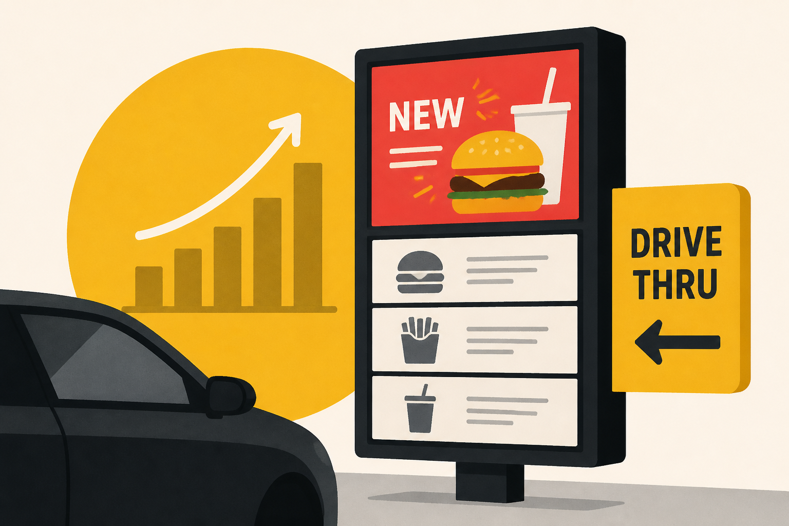 McDonald’s is testing ads on its drive-thru menus