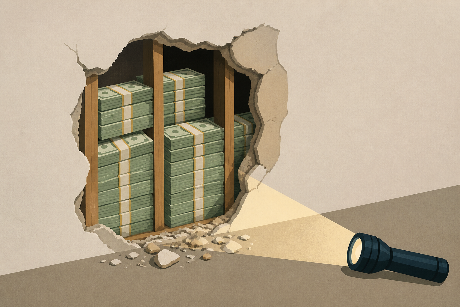 Police discover more than $3.6 million in cash in apartment walls
