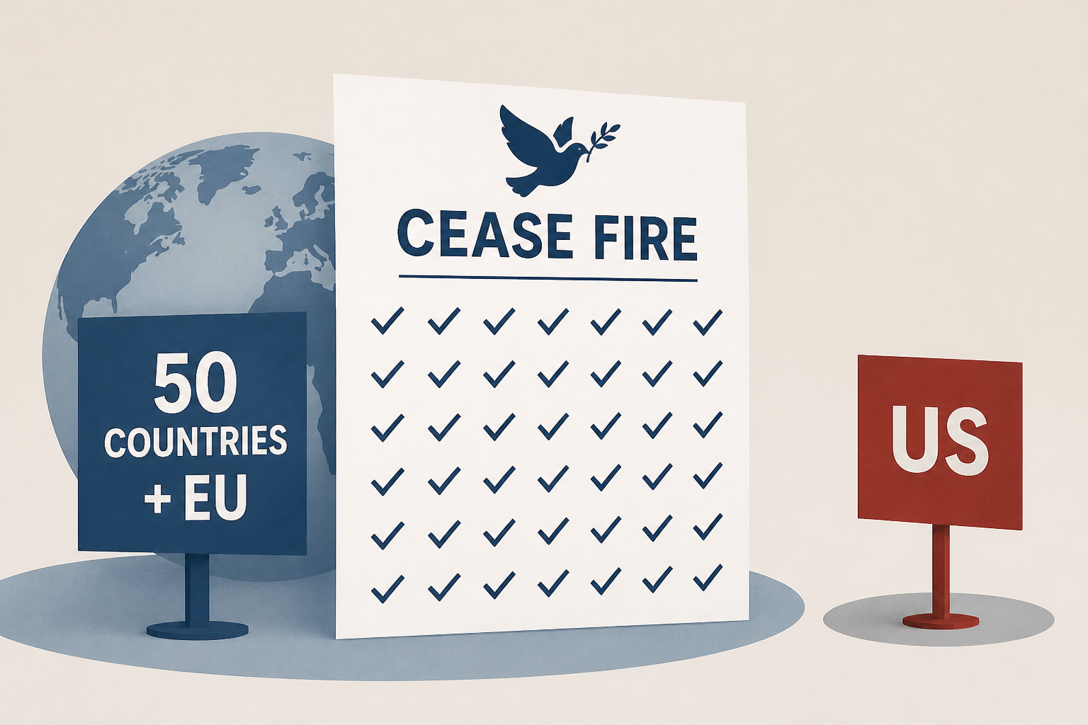 50 countries and EU call on Russia to cease fire, US does not join