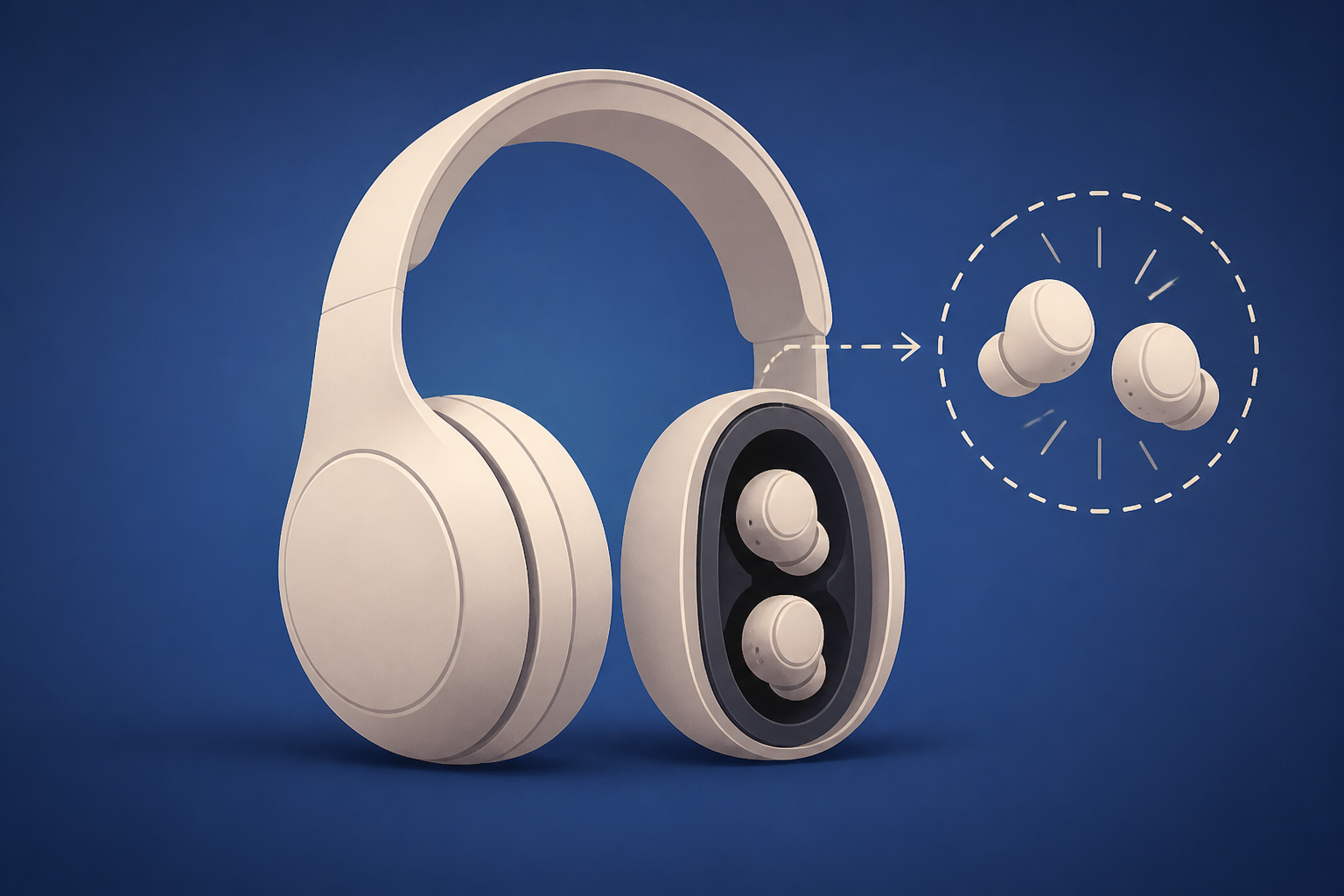 The Beats 360 are essentially true wireless earbuds disguised as headphones.