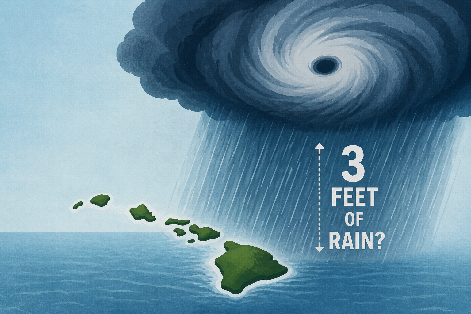 3 feet of rain? Hawaii hurricane forecast says Nolo threatens Hawaii