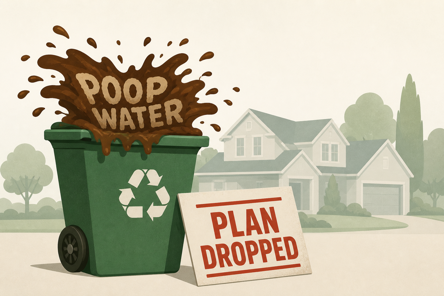 Election year "poop water" claims lead wealthy suburb to drop recycling plan