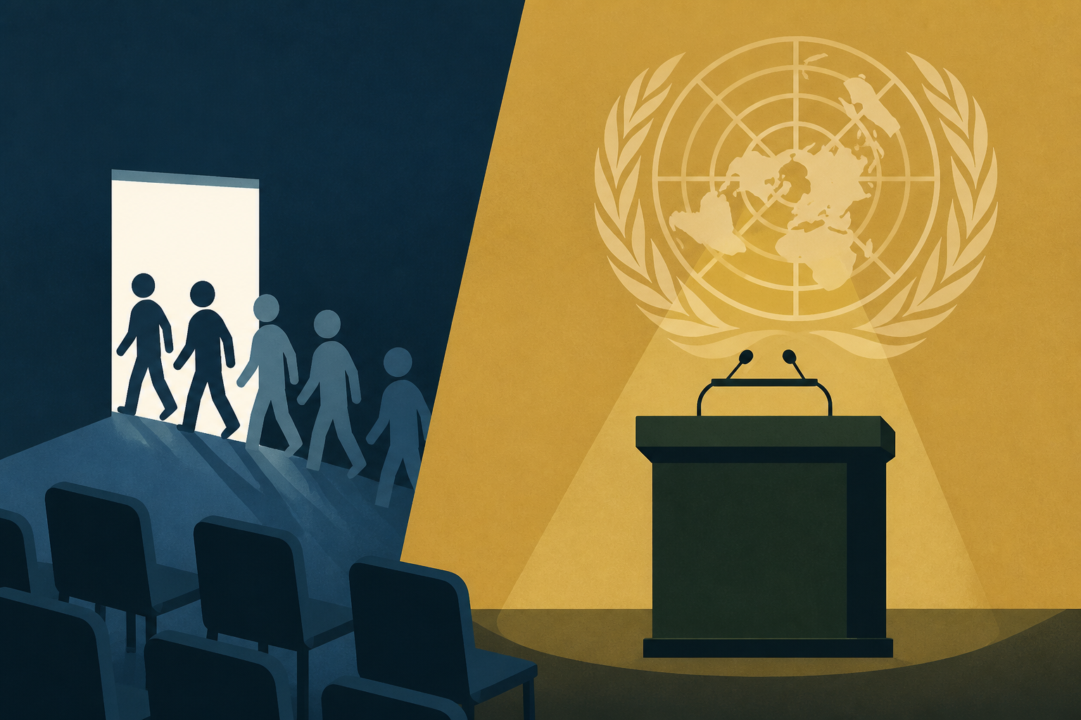 Israel's Netanyahu addresses U.N. as many leaders walk out