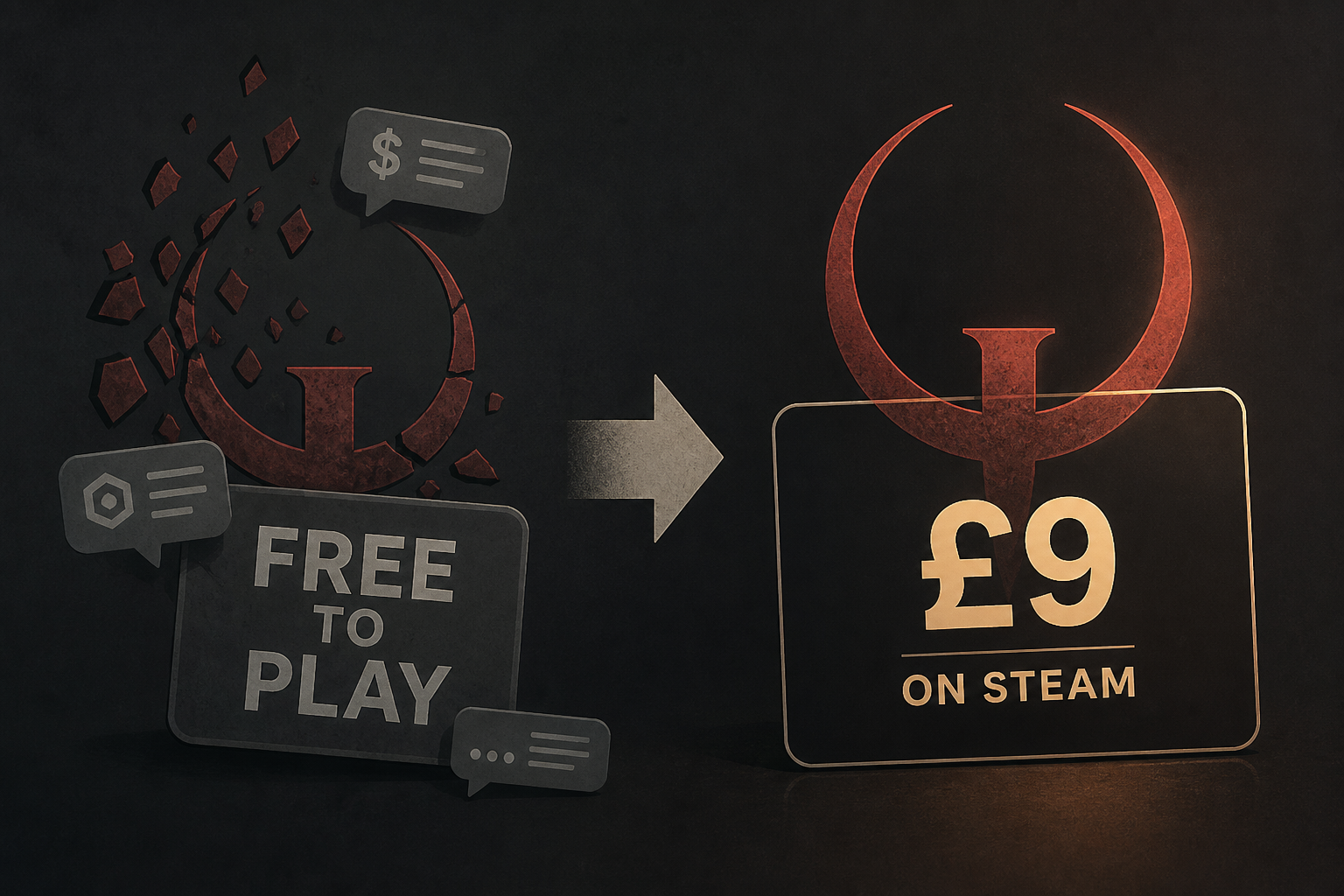 Following id layoffs, Quake Champions drops free-to-play nonsense and becomes a £9 game on Steam