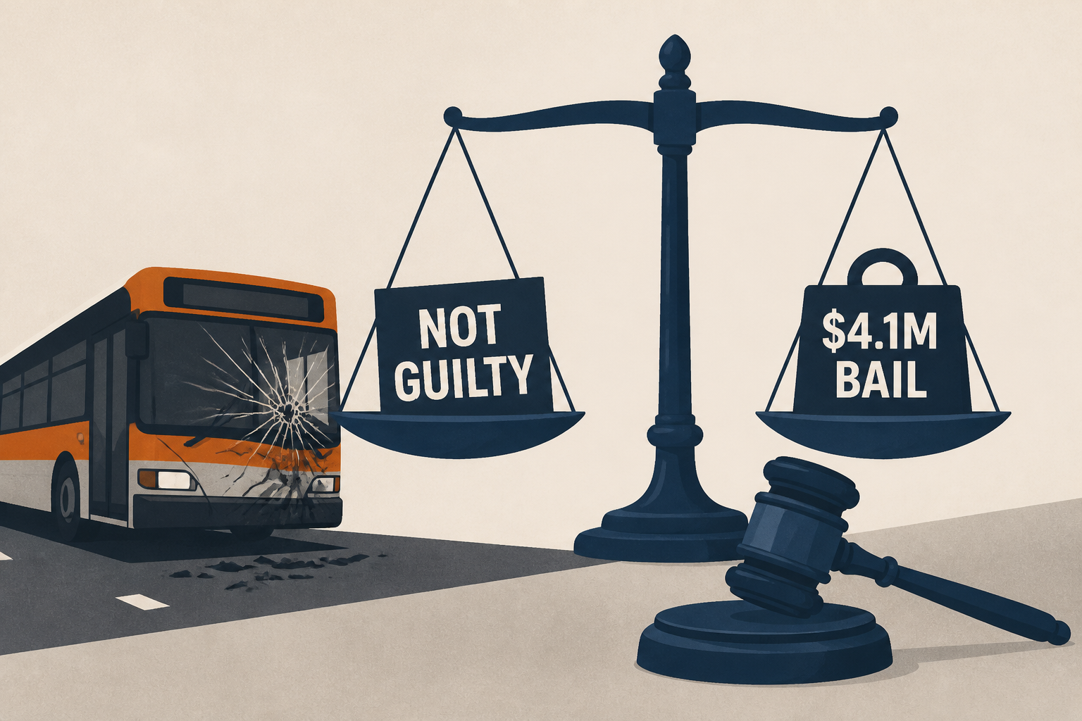Driver charged with murder in Chatsworth Metro bus crash pleads not guilty, held on $4.1M bail