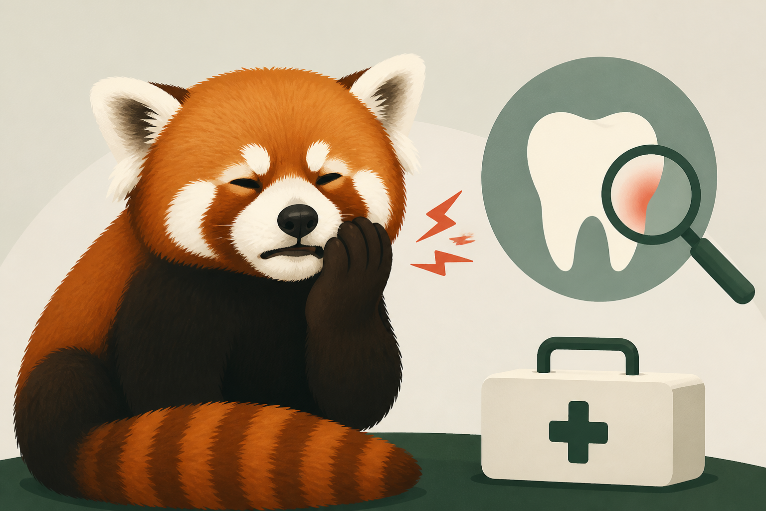 Edinburgh Zoo's red panda goes to the vet for toothache