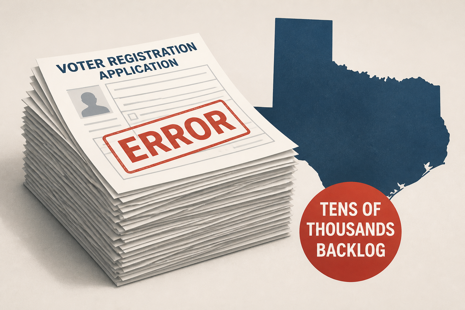 Error leads to backlog of tens of thousands of voter registration applications in Texas