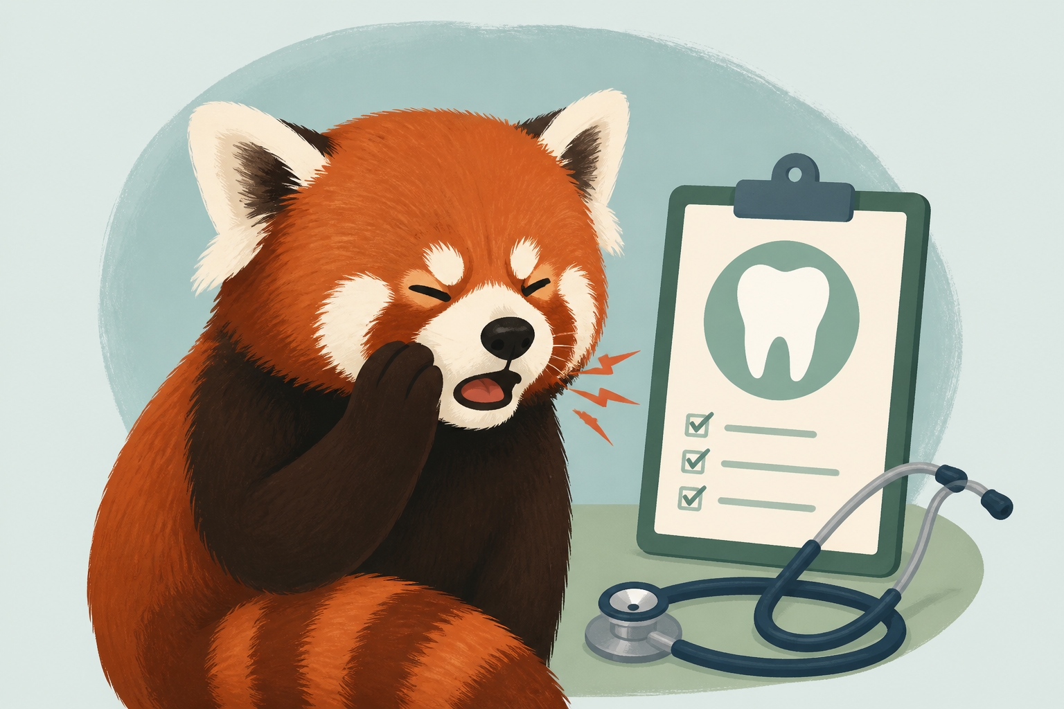 Edinburgh Zoo's red panda goes to the vet for toothache