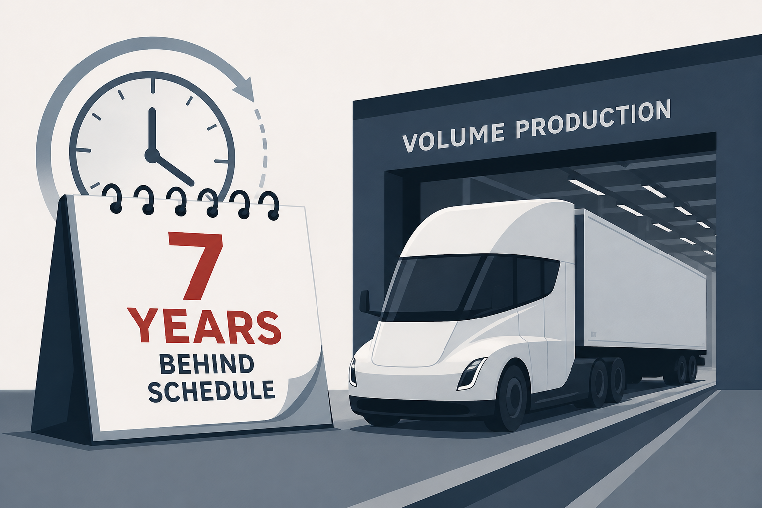 Tesla Semi finally enters volume production, 7 years behind schedule