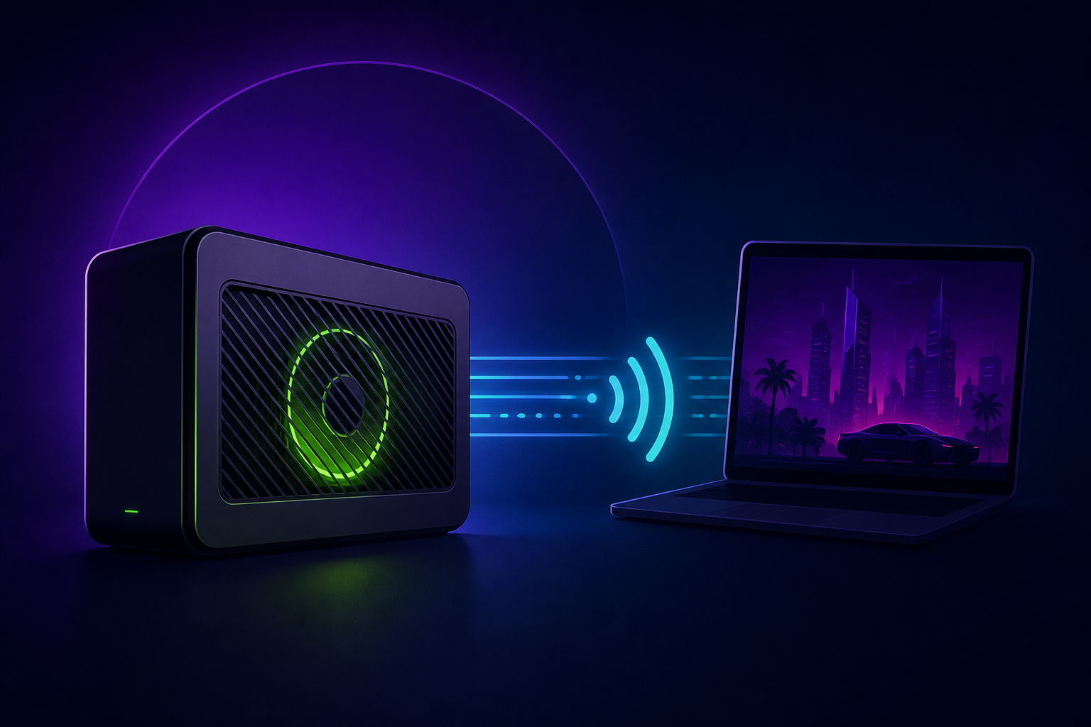 First wireless eGPU with RTX 5060 Ti set to ship this year, Cyberpunk 2077 demo shown