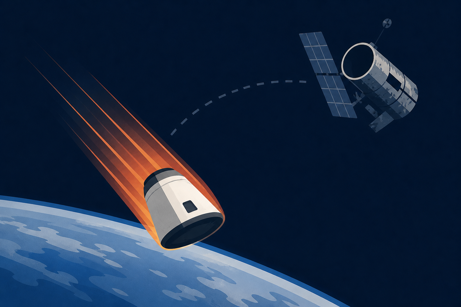 Private spacecraft falls back to Earth after failing to rescue aging NASA telescope