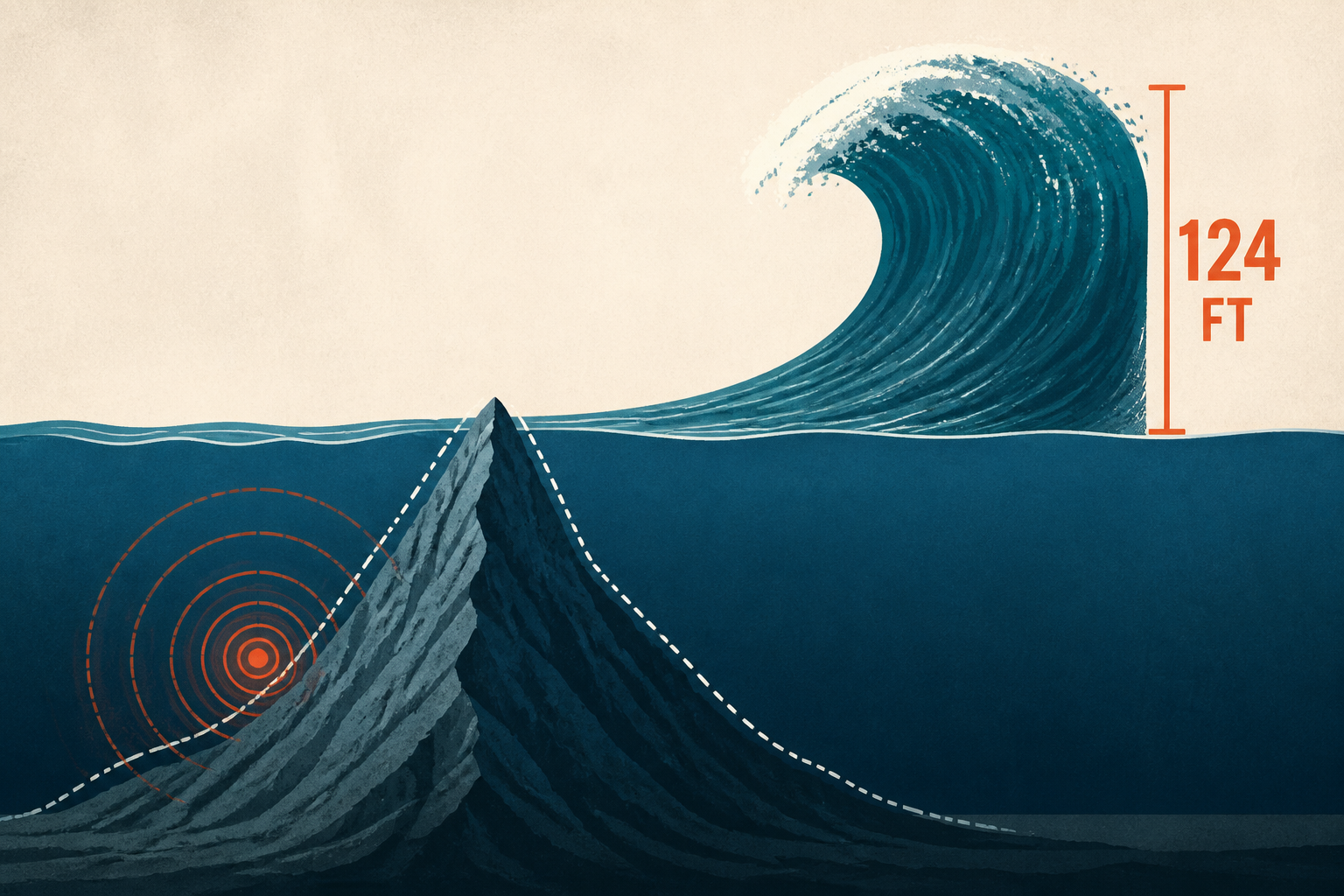 Japan’s ‘Underwater Mount Everest’ Unleashed a 124-Foot Tsunami and It Could Happen Again