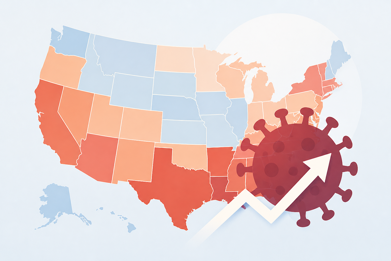 COVID cases are rising in some states. See the map