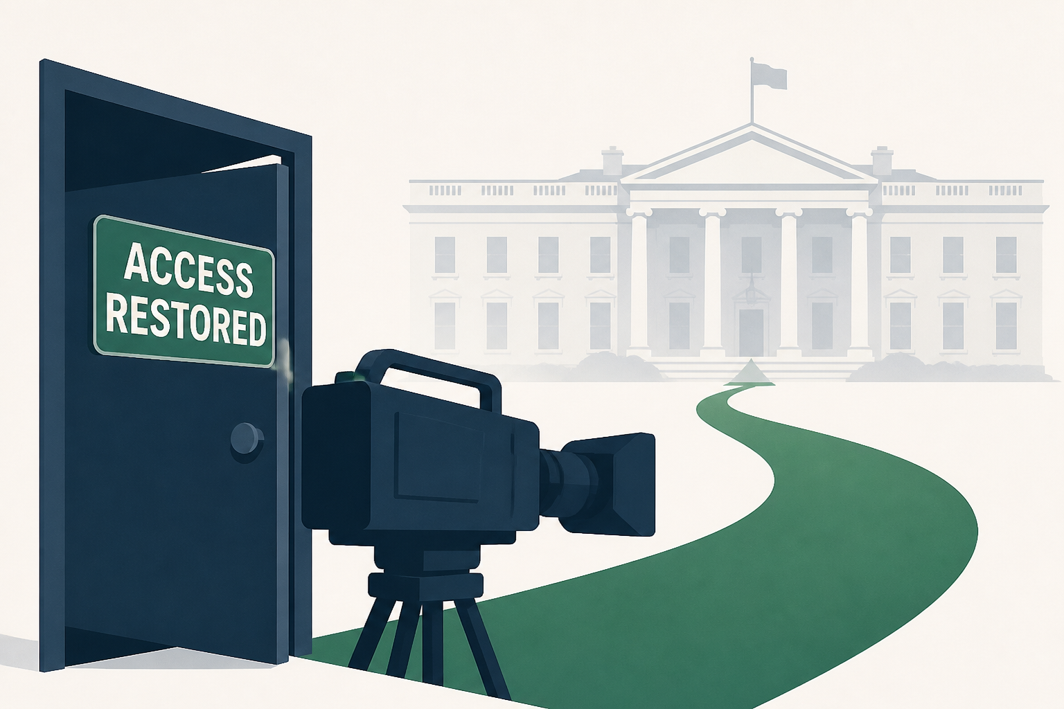 White House television pool resumes after banned news outlets regain access