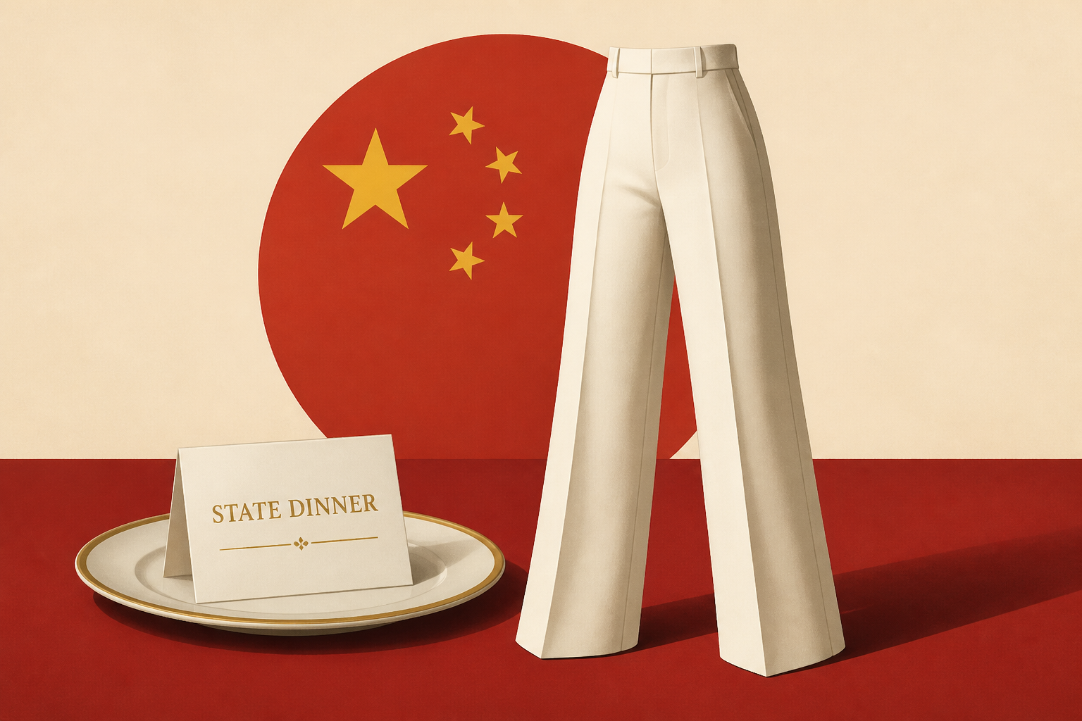 At State Dinner for China’s Leader, Melania Trump Wears the Pants