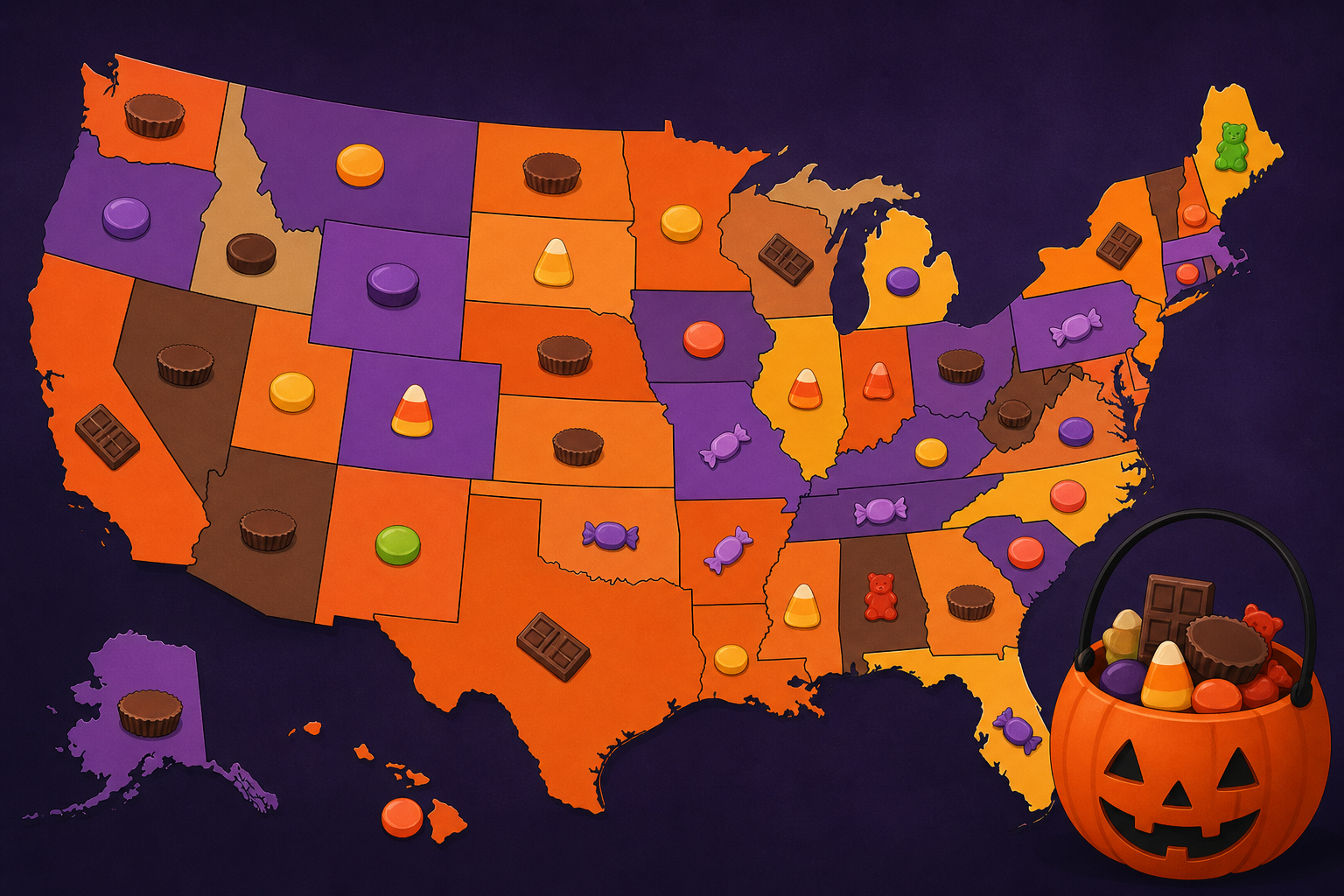 The Most Popular Halloween Candy in Every State for 2026, Mapped