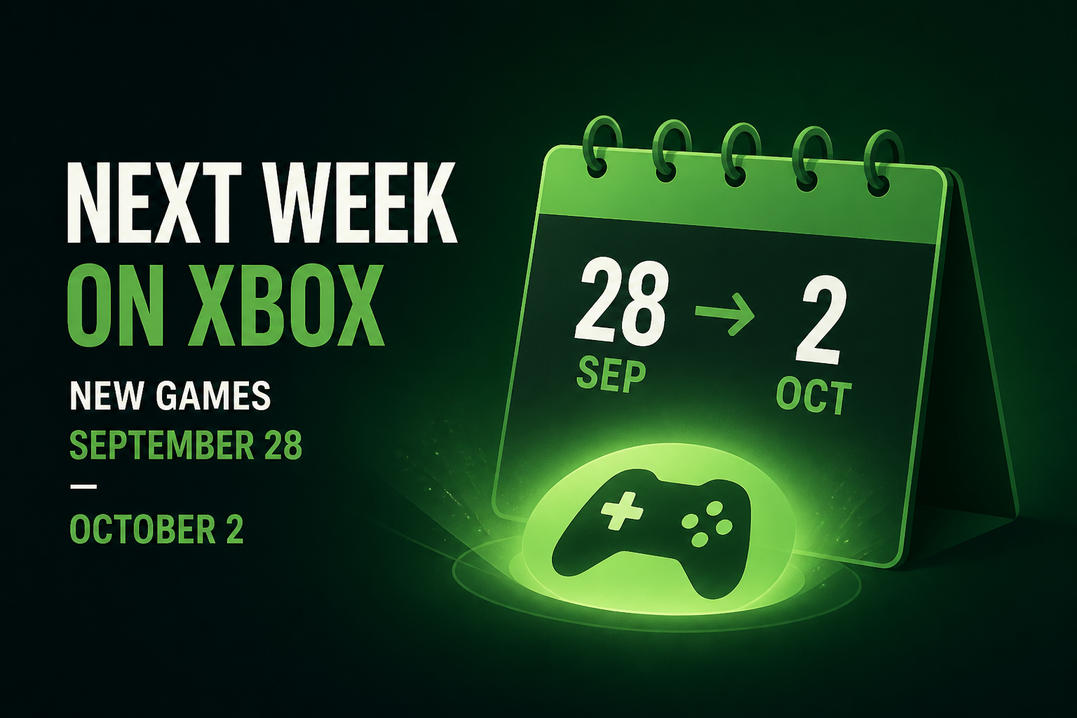 Next Week on XBOX: New Games for September 28 to October 2
