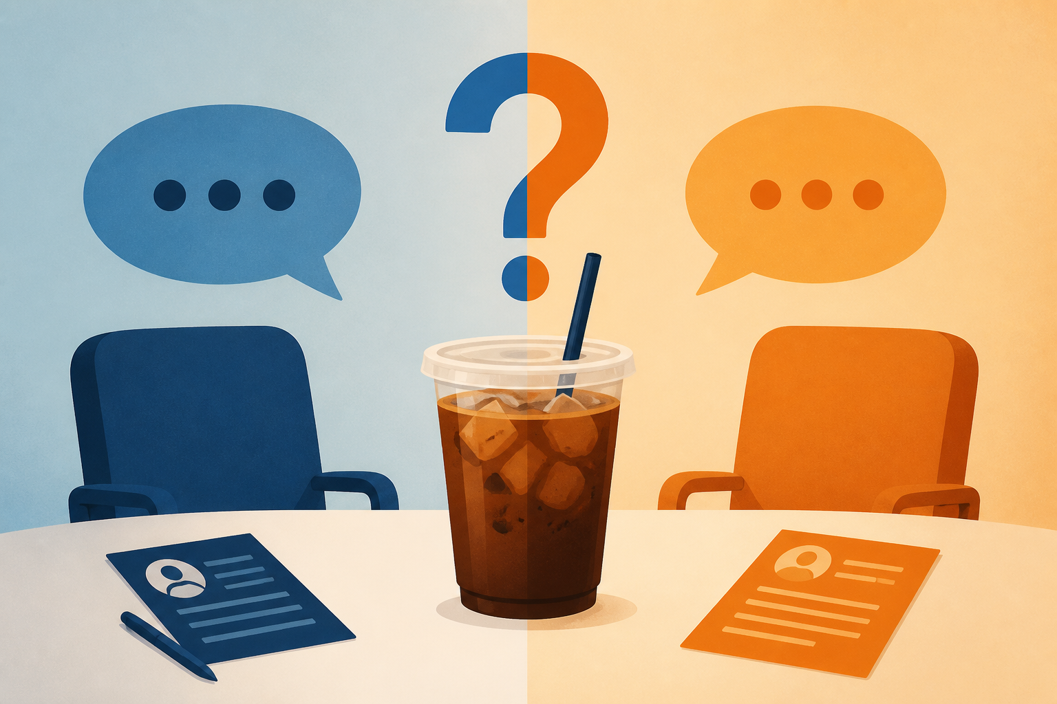Should you bring iced coffee to a job interview? Question brews generational debate