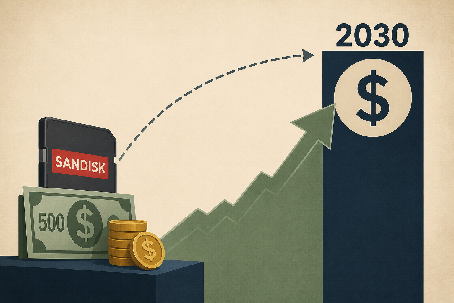 Prediction: This Is What a $500 Investment in Sandisk Will Be Worth in 2030
