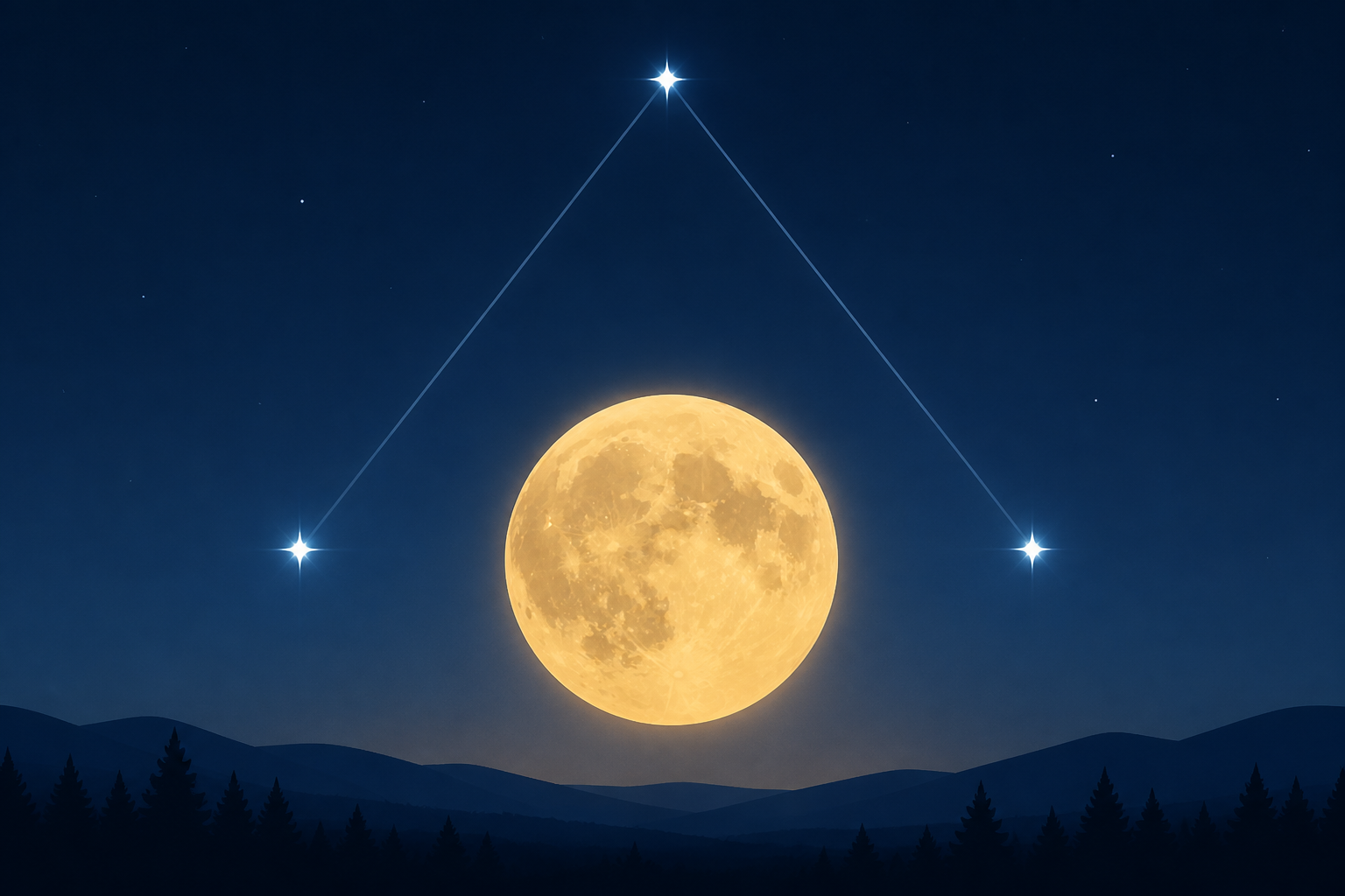 Full Harvest Moon will rise with a Sky Triangle this weekend