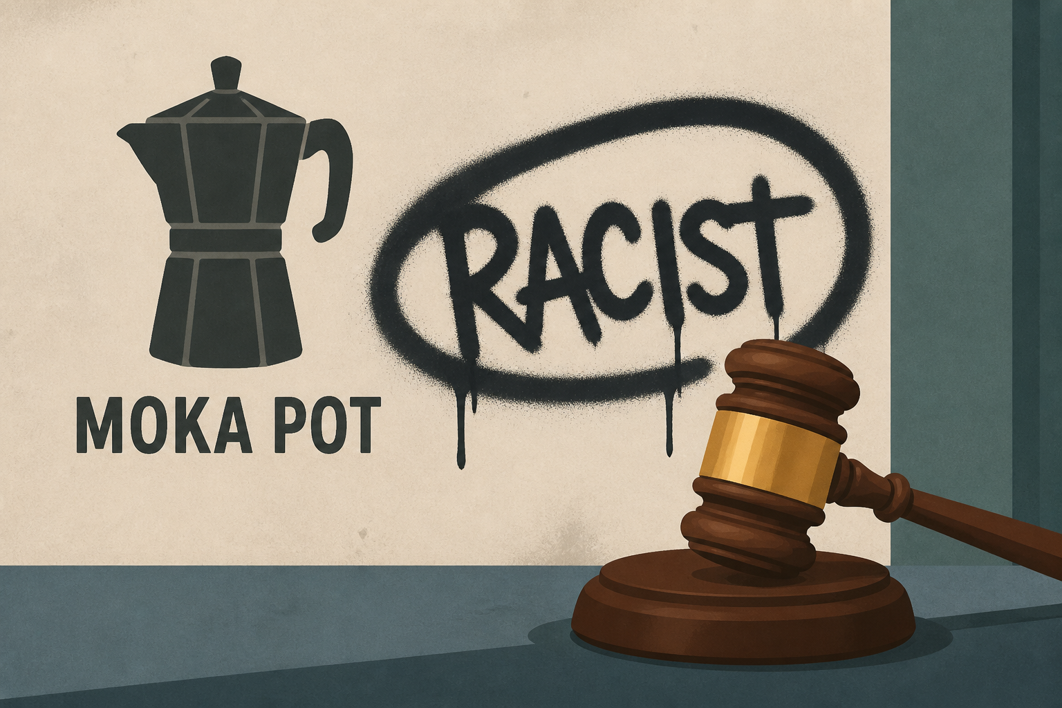 Man charged in connection with racist graffiti at Moka Pot