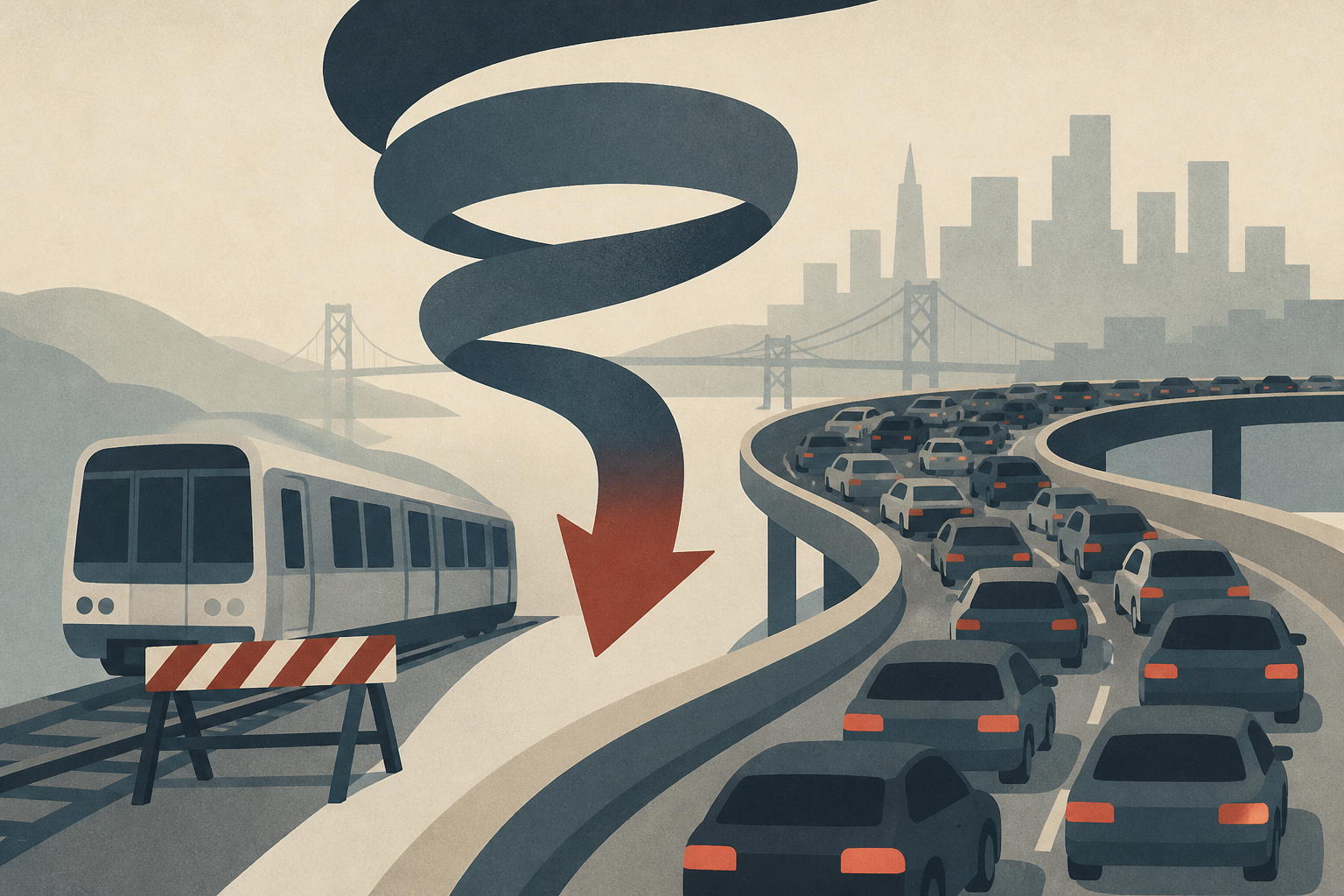 ‘Traffic is going to get a lot worse’: San Francisco Bay Area faces potential death spiral of transit system