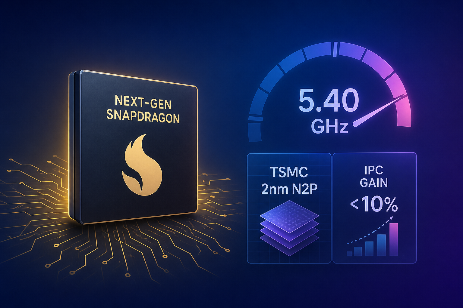 Qualcomm’s Next Flagship Snapdragon SoC To Target Higher Frequencies Of 5.40GHz While Sticking With TSMC’s 2nm N2P Node, But IPC Gains Are Rumored To Stay Under 10%
