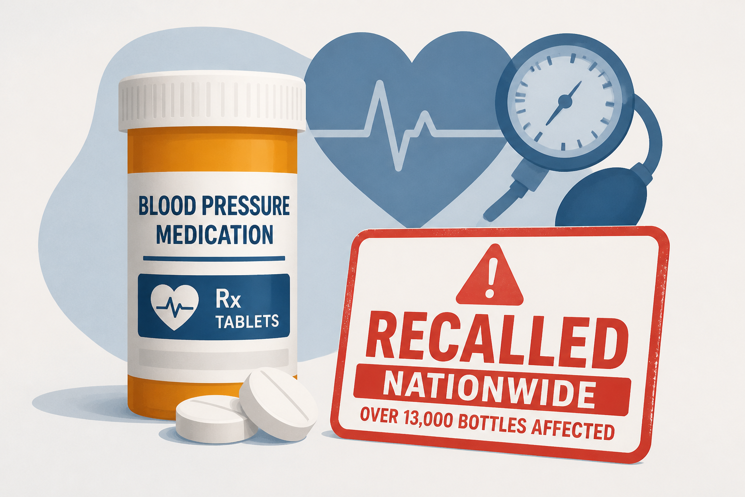 Blood Pressure Medication Recalled Nationwide-Over 13,000 Bottles Affected