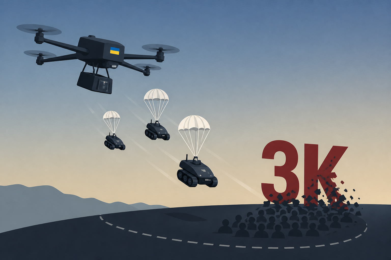Ukraine airdrops killer robots behind enemy lines to take out 3K Russian troops