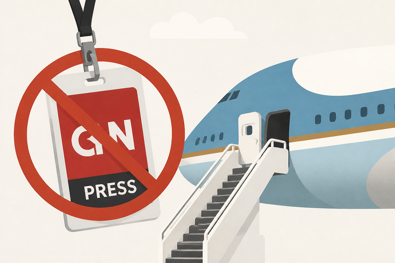 White House bars CNN from travelling with Trump on Air Force One