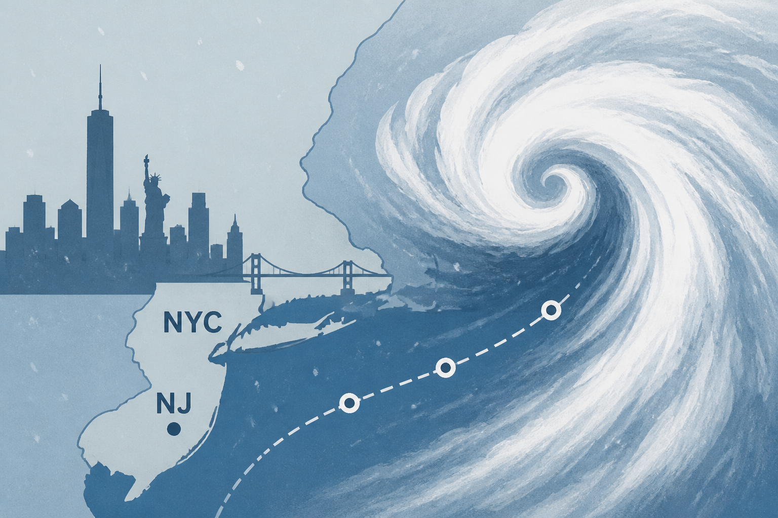 NYC/ NJ nor'easter updates, track, timeline and impact