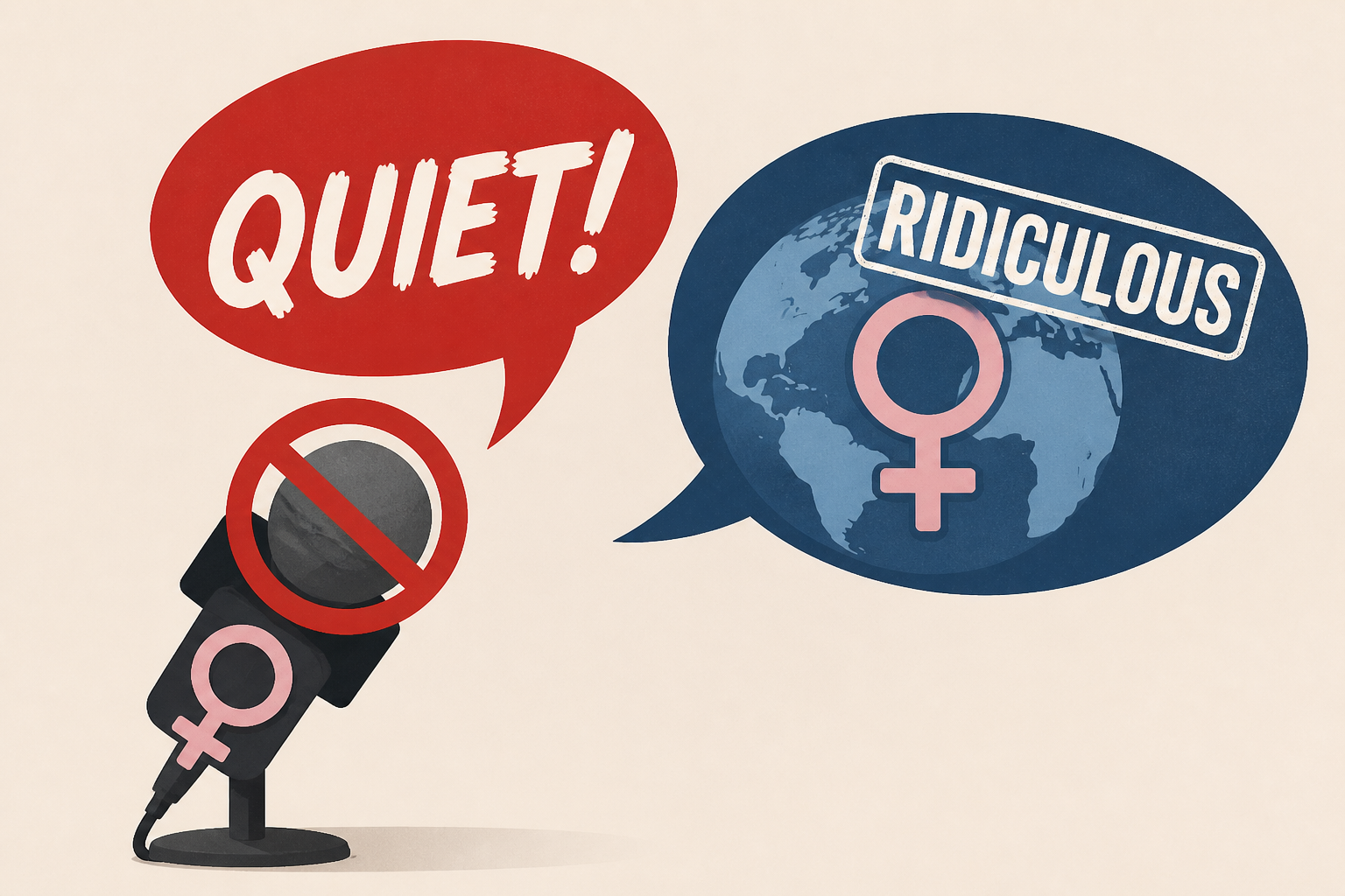 Trump tells female reporter to be ‘quiet’ and slams Obama’s claim that a world run by women would be better as ‘ridiculous’