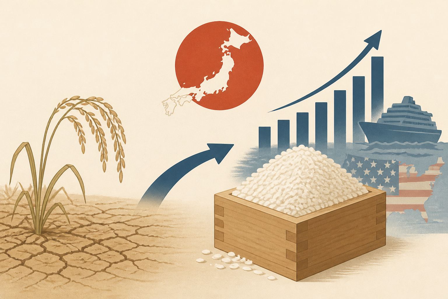 Japan went from a rice shortage to a rice surplus in two years, due to drought, tourism and the U.S.