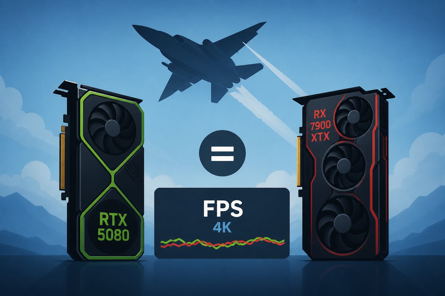 RTX 5080 and RX 7900 XTX showed almost identical FPS in Ace Combat 8 ​​in 4K