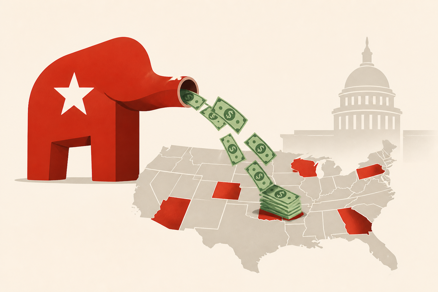GOP pour money into battleground states for House, Senate