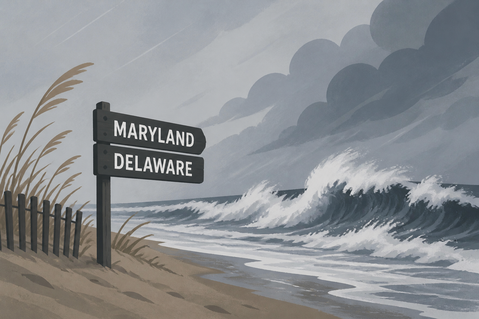 Photos and videos: Nor’easter pounds Maryland, Delaware beaches