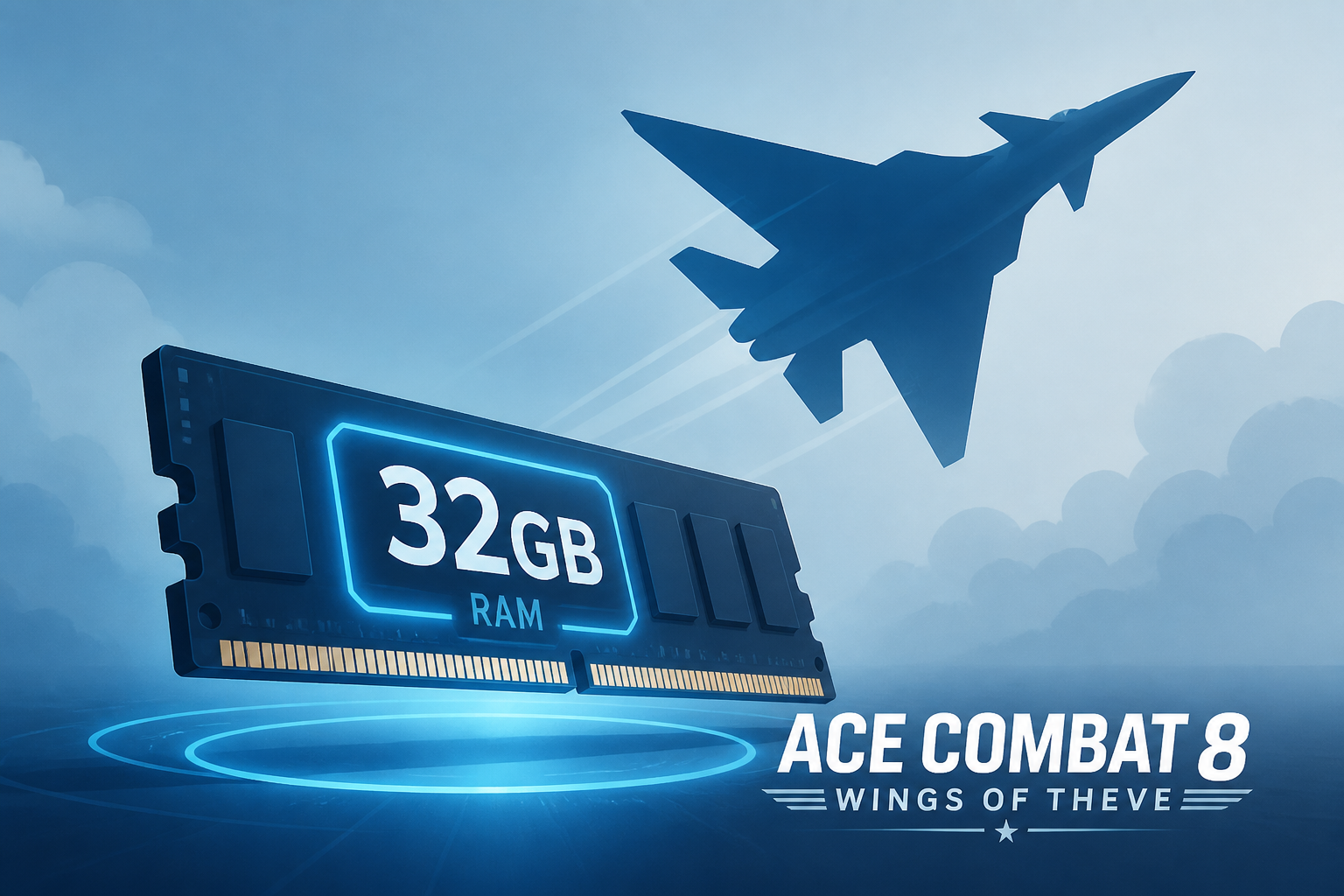 Ace Combat 8 ​​Wings of Theve requires at least 32GB of RAM to play comfortably.