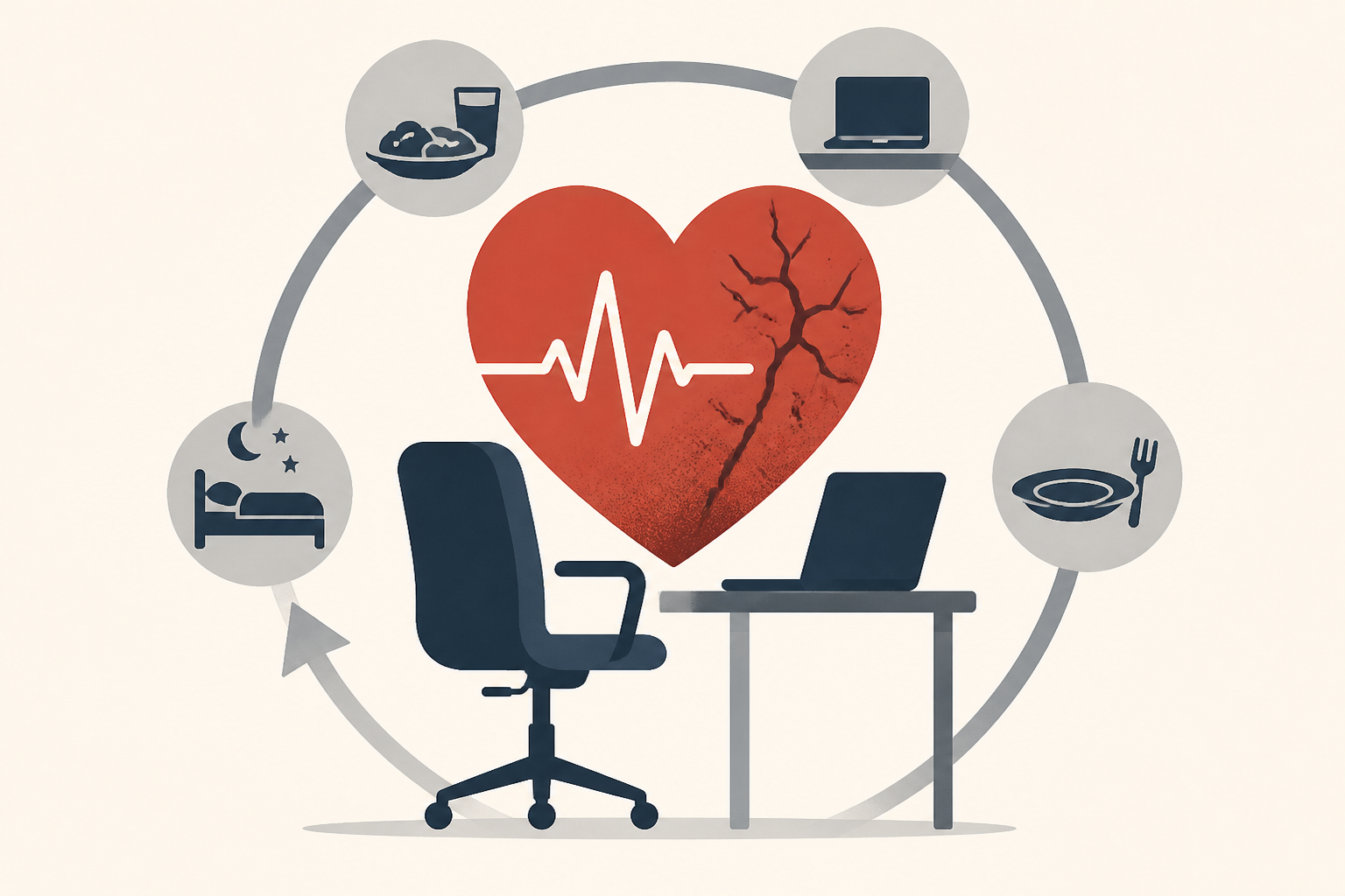 From lunch to desk to dinner to bed: Doctors explain how sitting all day and walking less may be damaging your heart