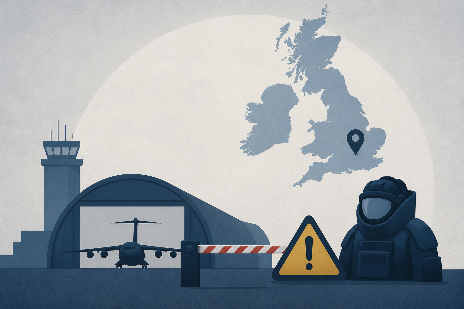 Several men arrested, bomb disposal team deployed near air base used by U.S. forces in England